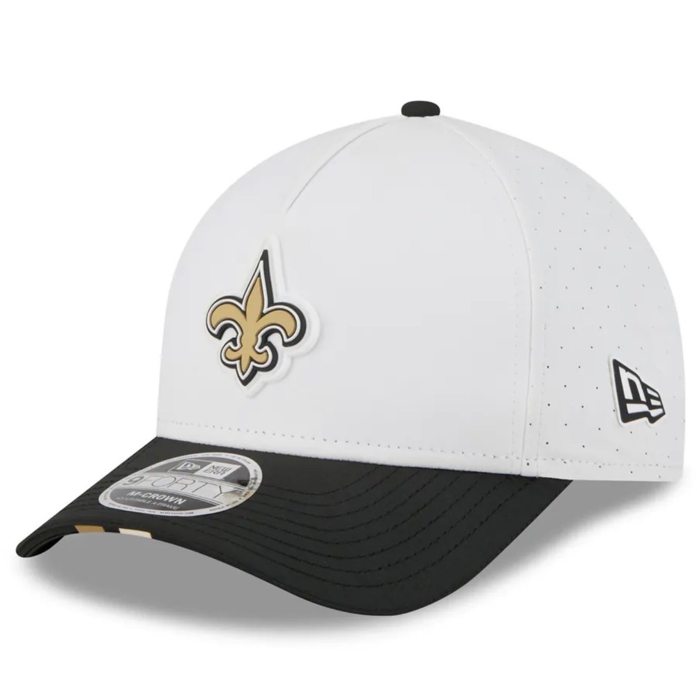 New Era New Orleans Saints 2025 NFL Training Camp 9FORTY player Hat White Black